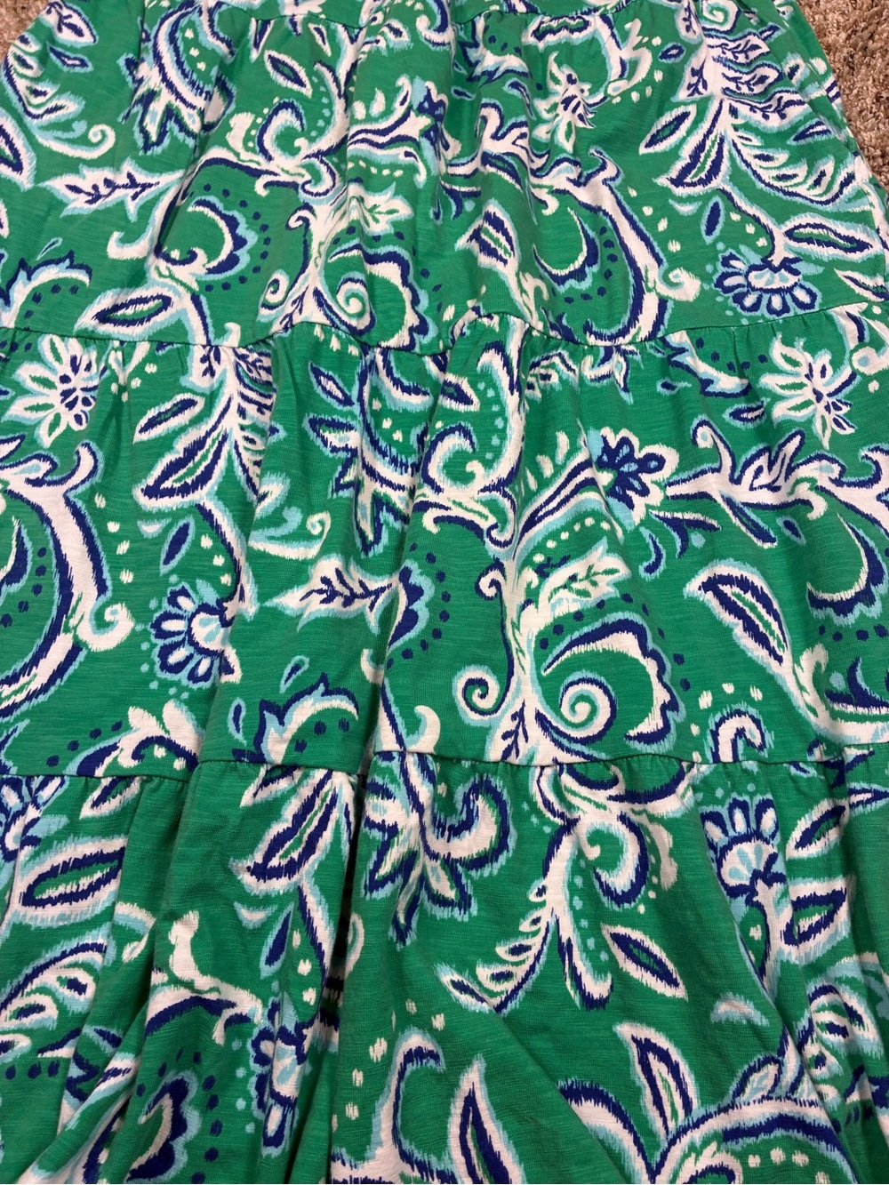Soft Surroundings llana Paisley Tiered Midi Dress - Picture 12 of 13
